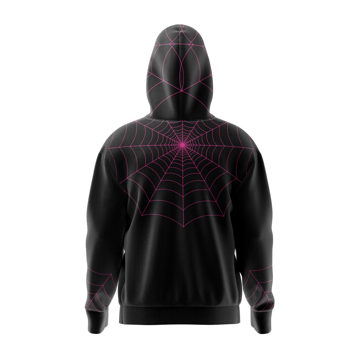 Spiderman Black Marvel Comics Full Face Zip Hoodie 4 Spiderman Black Marvel Comics Full Face Zip Hoodie - Image 2