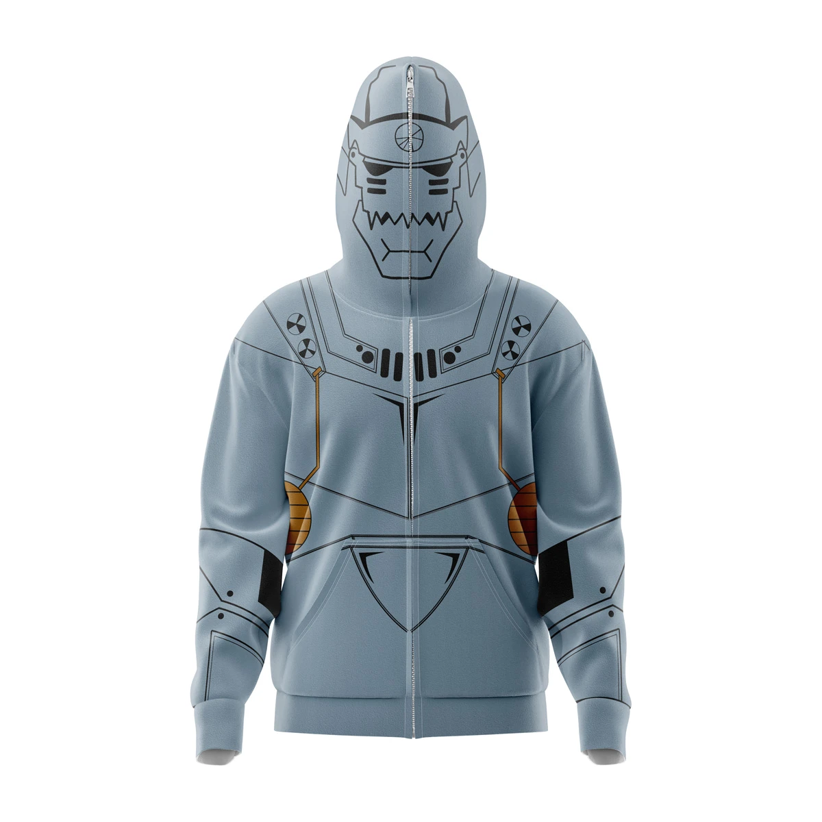 Alphonse Elric Fullmetal Alchemist Full Face Zip Hoodie 3 Alphonse Elric Fullmetal Alchemist Full Face Zip Hoodie