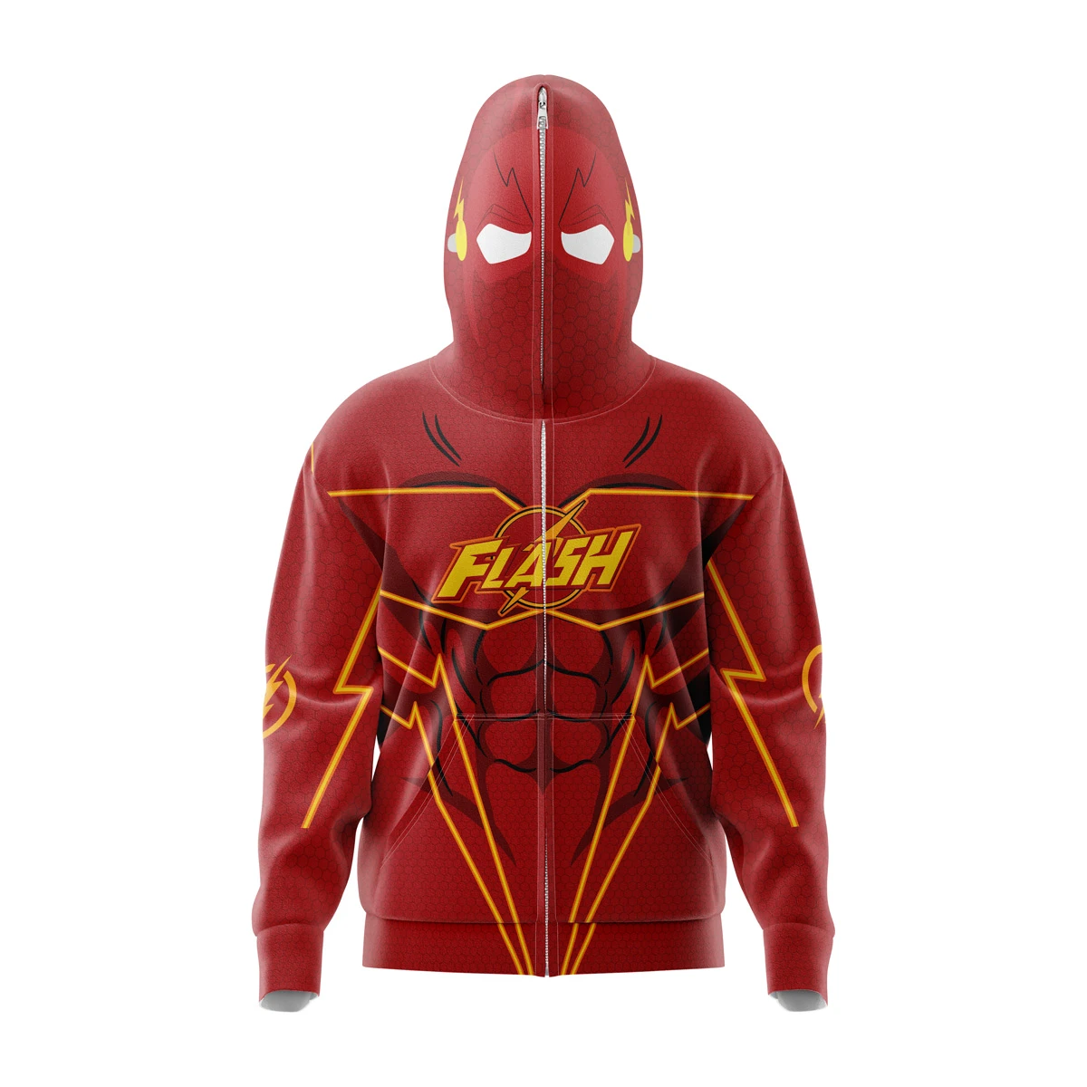 The Flash DC Comics Full Face Zip Hoodie 3 The Flash DC Comics Full Face Zip Hoodie
