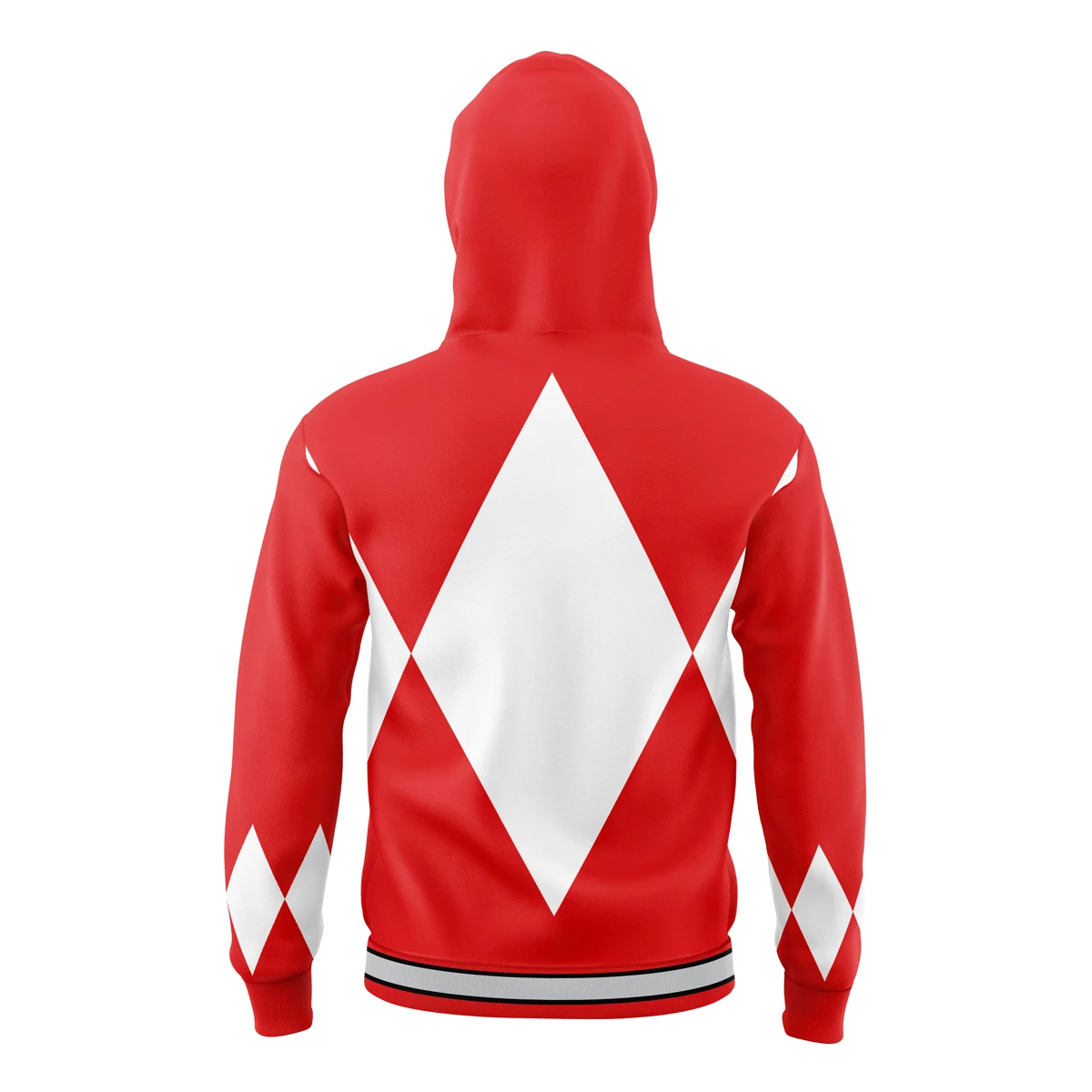 Red Ranger Mighty Morphin Power Rangers Masked Hoodie 4 Red Ranger Mighty Morphin Power Rangers Masked Hoodie - Image 2