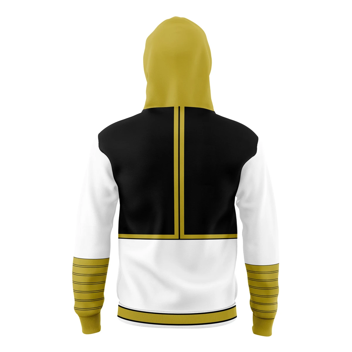 White Ranger Mighty Morphin Power Rangers Masked Hoodie 4 White Ranger Mighty Morphin Power Rangers Masked Hoodie - Image 2