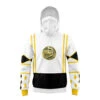 White Ranger V2 Power Rangers Ninjetti Masked Hoodie 1 White Ranger V2 Power Rangers Ninjetti Masked Hoodie -Hoodies Sales Store Masked Hoodie Front Mockup