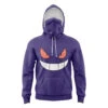Gengar Pokemon Masked Hoodie -Hoodies Sales Store Masked Hoodie Front Mockup 40 1