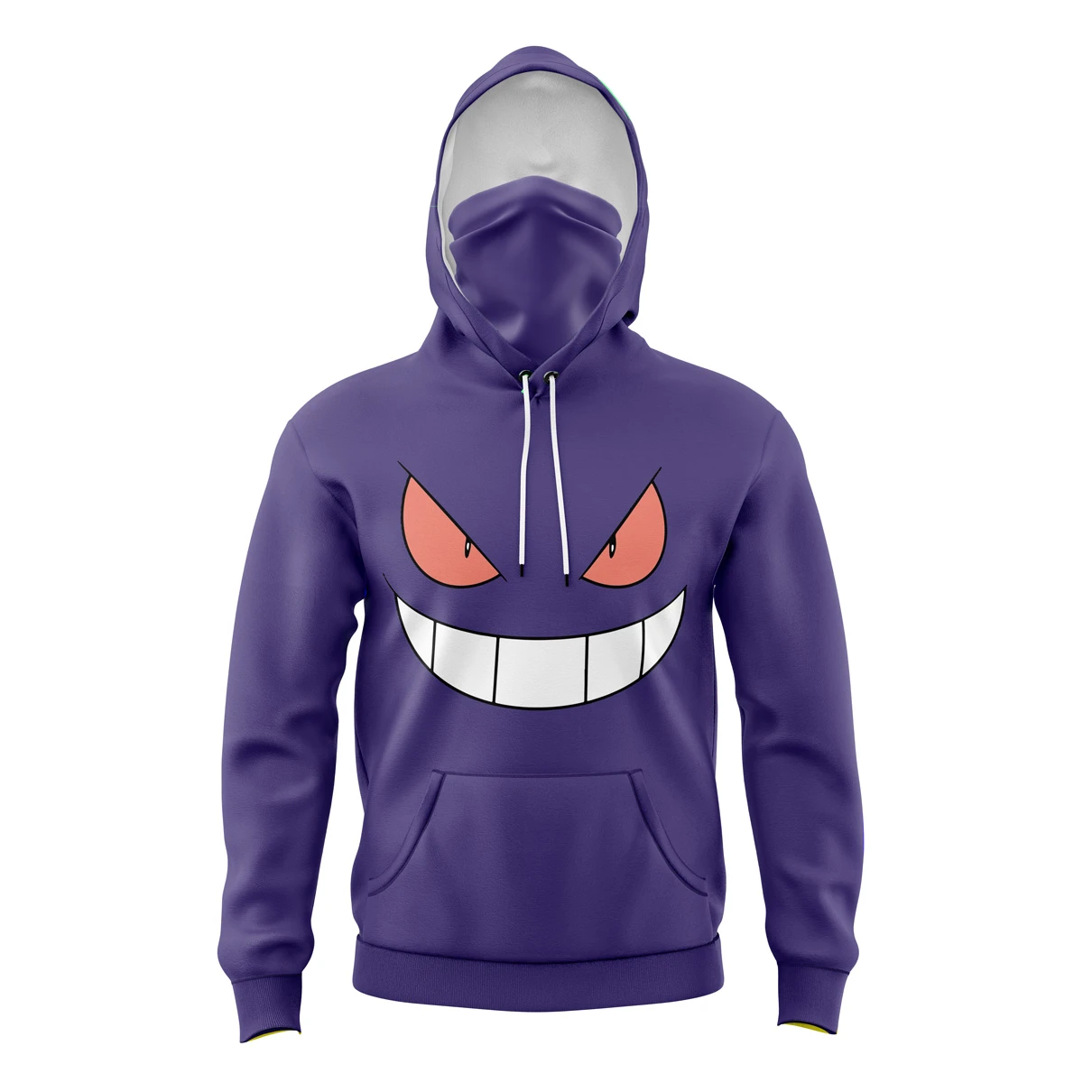 Gengar Pokemon Masked Hoodie 3 Gengar Pokemon Masked Hoodie