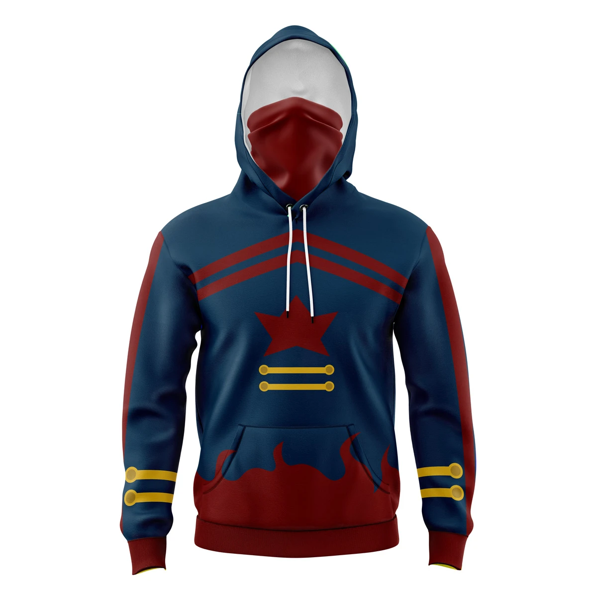 Simon Coat Gurren Lagan Masked Hoodie 3 Simon Coat Gurren Lagan Masked Hoodie