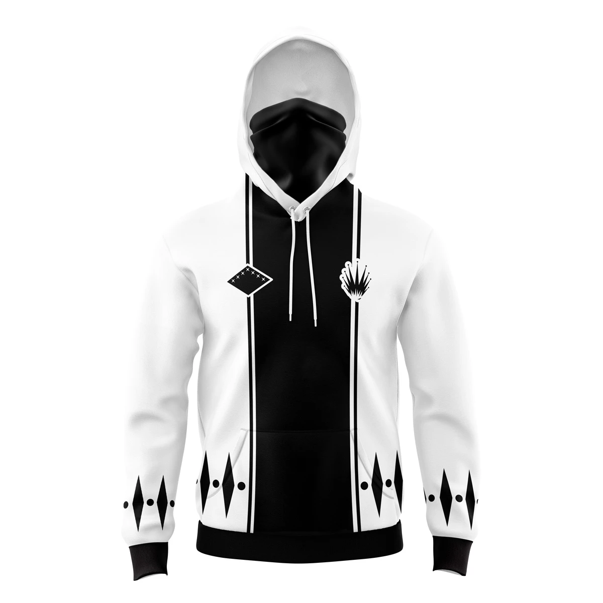 Zaraki Kenpachi Bleach Masked Hoodie 3 Zaraki Kenpachi Bleach Masked Hoodie