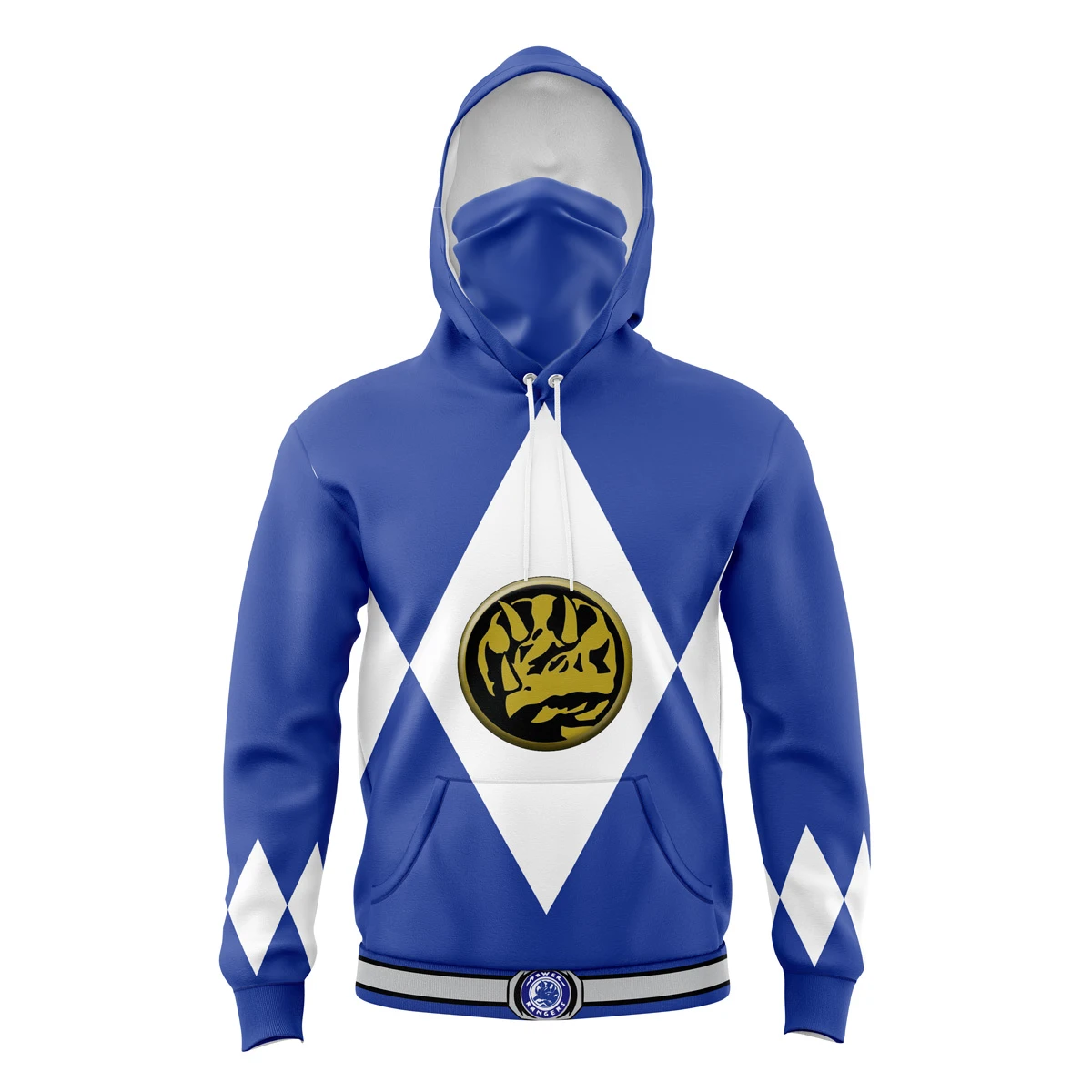 Blue Ranger Mighty Morphin Power Rangers Masked Hoodie 3 Blue Ranger Mighty Morphin Power Rangers Masked Hoodie