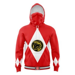 Red Ranger Mighty Morphin Power Rangers Masked Hoodie