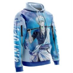 Sakata Gintoki Gintama Hoodie -Hoodies Sales Store Sakata Gintoki Gintama AOP Hoodie 3D RIGHT Mockup