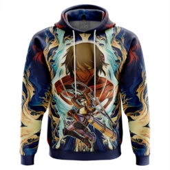 Trippy Eren Yeager Attack On Titan Hoodie