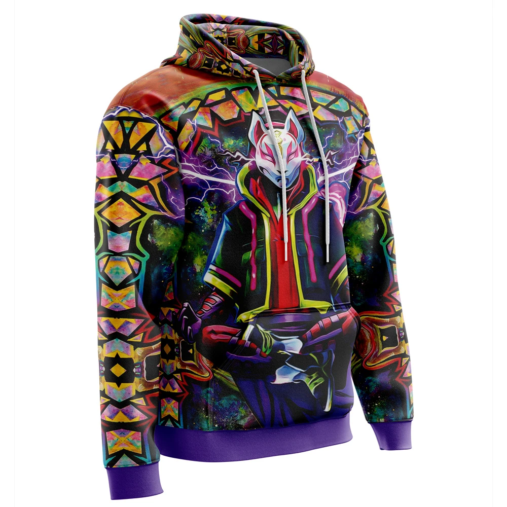 Trippy Kitsune Drift Mask Fortnite Hoodie 4 Trippy Kitsune Drift Mask Fortnite Hoodie - Image 2