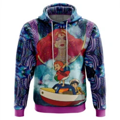 Trippy Ponyo Studio Ghibli Hoodie