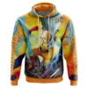 Trippy Power Saitama One Punch Man Hoodie -Hoodies Sales Store Trippy Power Saitama One Punch Man AOP Hoodie 3D FRONT Mockup