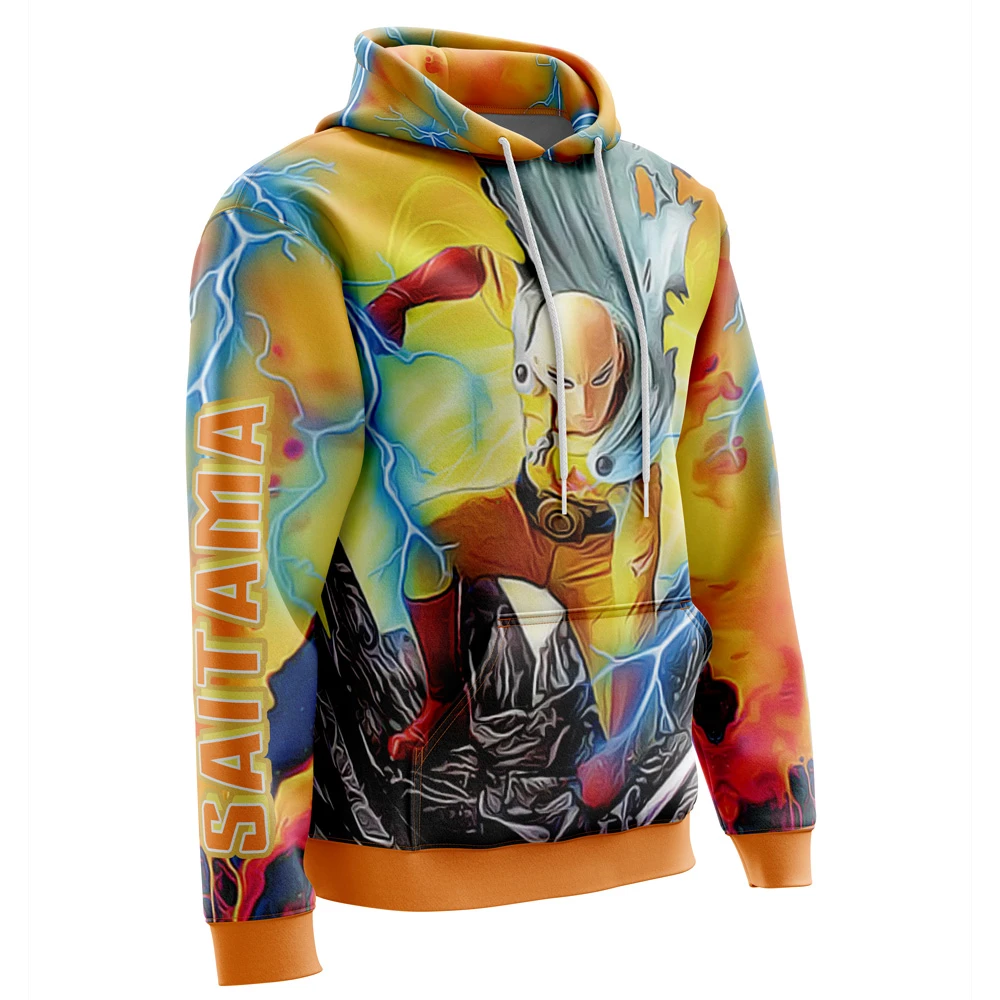 Trippy Power Saitama One Punch Man Hoodie 4 Trippy Power Saitama One Punch Man Hoodie - Image 2