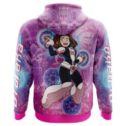 Trippy Uraraka Ochako My Hero Academia Hoodie 7 Trippy Uraraka Ochako My Hero Academia Hoodie -Hoodies Sales Store Trippy Uraraka Ochako My Hero Academia AOP Hoodie 3D BACK Mockup