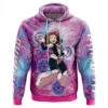 Trippy Uraraka Ochako My Hero Academia Hoodie -Hoodies Sales Store Trippy Uraraka Ochako My Hero Academia AOP Hoodie 3D FRONT Mockup