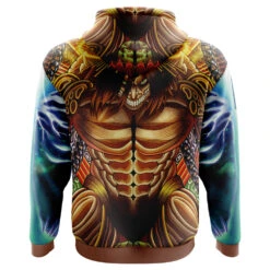 Trippy Eren Yeager Timeskip Attack On Titan Hoodie -Hoodies Sales Store eren Hoodie back