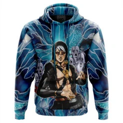 Trippy Risotto Nero Metallic Jojo’s Bizarre Adventure Hoodie