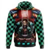 Trippy Kamado Tanjiro Demon Slayer Hoodie -Hoodies Sales Store tanjiro Hoodie front